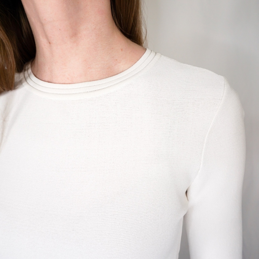 JONATHAN SIMKHAI Knit Bell Sleeve Peplum Top 0005 - Picture 7 of 8